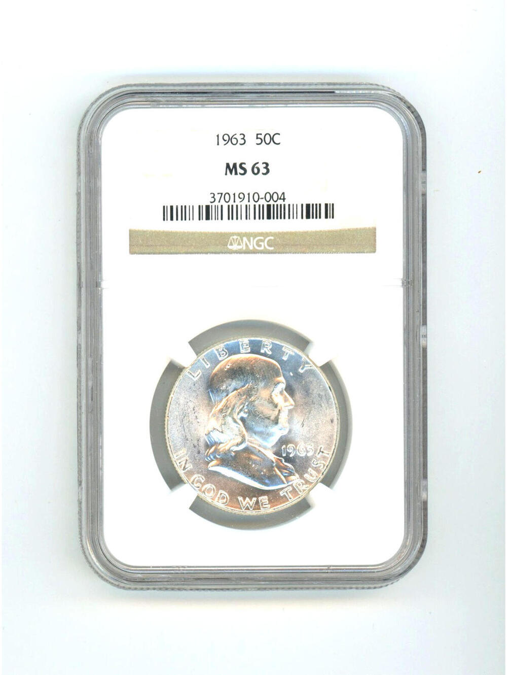 1963 Franklin Silver Half Dollar 50C- NGC MS 63